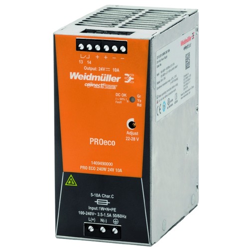 1469490000 Weidmüller PRO ECO 240W 24V 10A Wechselstromversorgung Produktbild Front View L