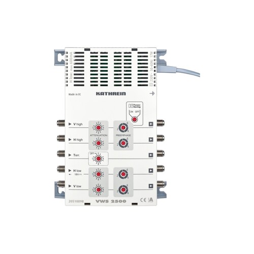 20510098 Kathrein VWS 2500 SAT-ZF Verteilernetzverstärker 5 auf 5 Produktbild Front View L