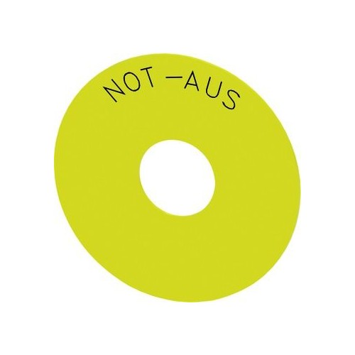 3SU1900-0BC31-0AS0 Siemens NOT HALT UNTERLEGSCHILD, GELB Produktbild Additional View 4 L