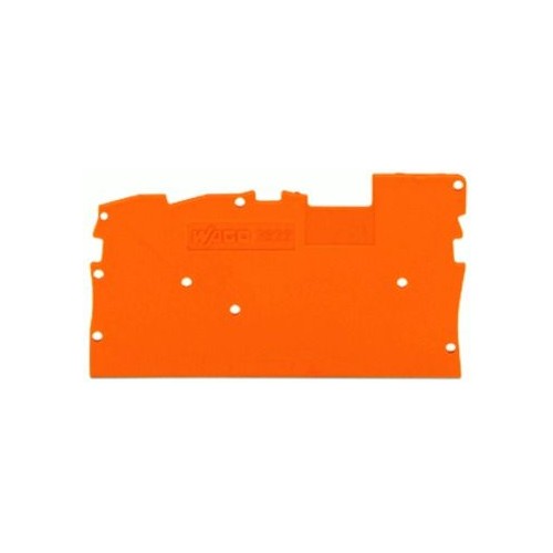 2022-1392 Wago Abschluss  und Zwischenplatte 1 mm dick orange Produktbild Additional View 1 L