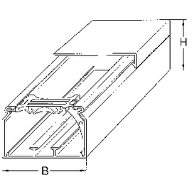 NP50020 Gewiss FB 60X200 RAL9010 Produktbild front M