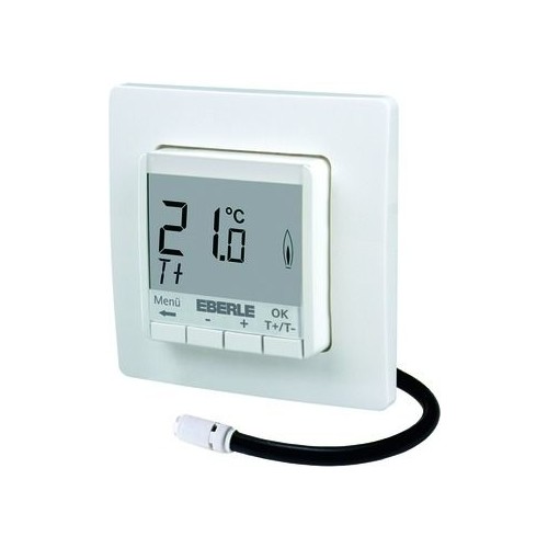 527816455100 Eberle FIT np 3F / weiß UP Thermostat als Fußbodenregler, AC 230V, Produktbild Front View L