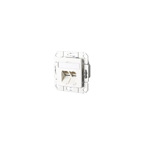 12297293 Eltropa 130C381102 I 93 Datendose UP 2x8pol, RJ45 Bu, C6A, rws Produktbild Front View L