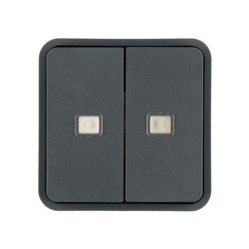 30863555 Berker BERKER KNX W.1 Wippe für Taster BA 2fach mit Linsen grau Produktbild Additional View 2 L