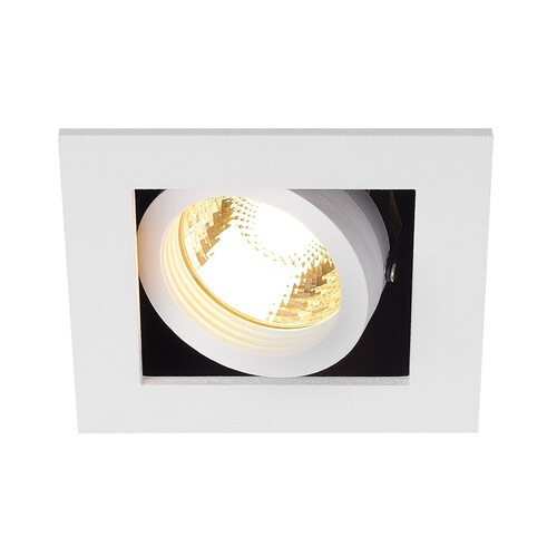 115511 SLV KADUX 1 GU10 Downlight, eckig,mattweiss, max. 50W Produktbild Front View L