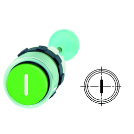 B3GI-31,5 Benedict Gehäusetaste grün I Eintaste L=19,5-38,5mm Produktbild front M