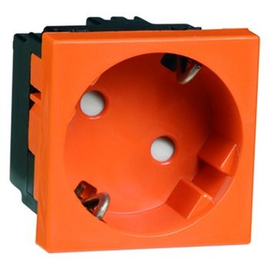 D 6211.33 EMS SI WI Peha Steckdose SCHUKO, orange erhöhter Berührungsschut Produktbild front M