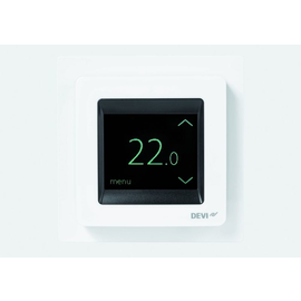 140F1071 Devi DEVIreg Touch polarweiß RAL9016 m Rahmen Thermostat mit Schaltu Produktbild