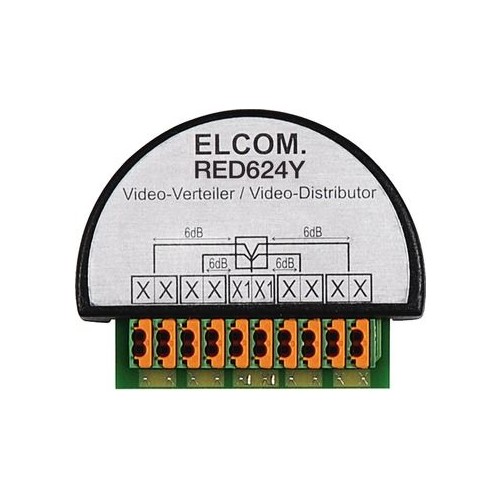 RED624Y Elcom ELCOM Video Verteiler 4fach UP 2D Video schwarz Produktbild Additional View 1 L