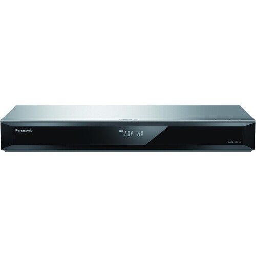 DMR-UBC70EGS Panasonic Blu-ray Recorder UHD mit Twin HD DVB C/T2HD Tuner, Produktbild Front View L