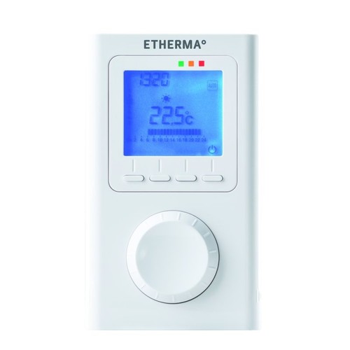 40595 ETHERMA Funk-Raumthermostat ET-14A LCD-Anzeige mit Uhr Wochenprogramm Produktbild Additional View 1 L