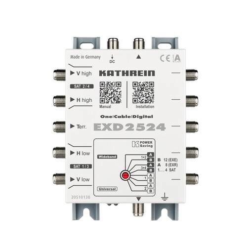 20510138 Kathrein EXD 2524 Einkabel Multischalter Durchgang, 5 862 und 300  Produktbild Front View L