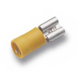2810666 Eltropa Flachsteckhülse Kupfer gelb 4-6qmm 6,3x0,8mm isoliert Produktbild