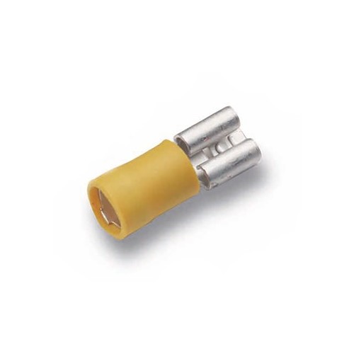 2810666 Eltropa Flachsteckhülse Kupfer gelb 4-6qmm 6,3x0,8mm isoliert Produktbild Front View L