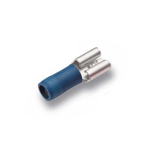 2810668 Eltropa Flachsteckhülse Kupfer blau 1,5-2,5qmm 6,3x0,8mm isoliert Produktbild Front View L
