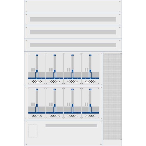 EE8SV ERA Zählerverteilereinsatz +Schwac hstromfeld bxhxt=1136x1700x155mm Produktbild Additional View 2 L