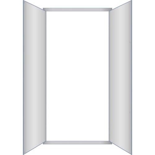 UD9 Era UP-Rahmen m Tür 1010x2000x60mm Stahlbl. pulverbesch RAL 7035 Produktbild Additional View 2 L