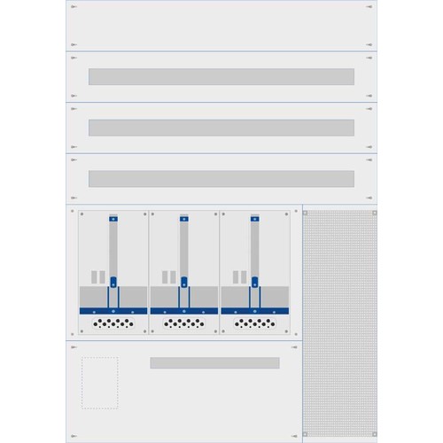 ED6SV ERA Zählerverteilereinsatz +Schwac hstromfeld bxhxt=916x1300x155mm Produktbild Additional View 2 L