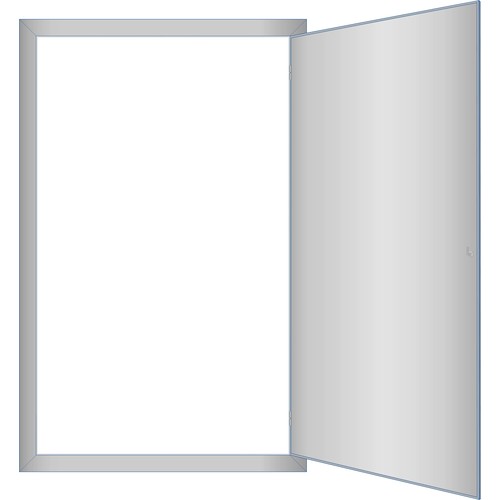 UC5 Era UP-Rahmen m. Tür bxhxt=790x 1250x60mm  RAL7035 Produktbild Additional View 2 L