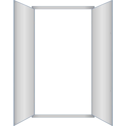 UD8 Era UP-Rahmen m. Tür bxhxt=1010x 1800x60mm RAL 7035 IP 30 Produktbild Additional View 2 L