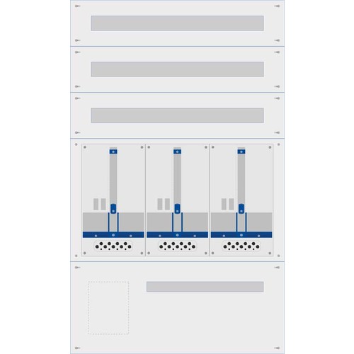 EC5OÖ Era Zählerverteilereinsatz OÖbxhxt =696x1150x150mm 1x3 Zählertafeln Produktbild Additional View 1 L
