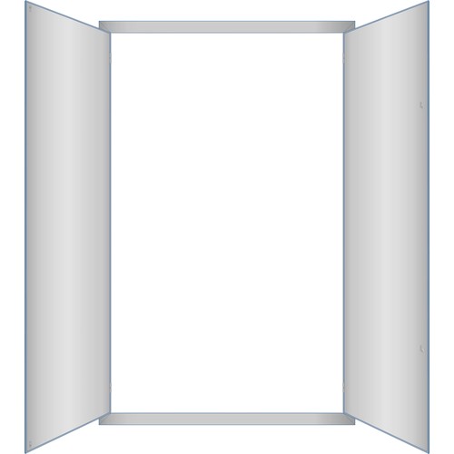 UD7 Era UP-Rahmen m. Tür bxhxt=1010x1600x60mm RAL7035 Produktbild Additional View 2 L