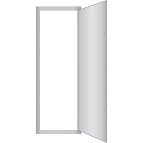 UB7 Era UP-Rahmen m. Tür bxhxt=570x1600x 60mm  RAL7035 Produktbild Additional View 2 L