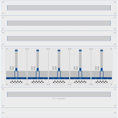 EE5K ERA Zählerverteilereinsatz Kärnten, bxhxt=1136x1150x155mm, Metall RAL7035 L Produktbild Additional View 2 L